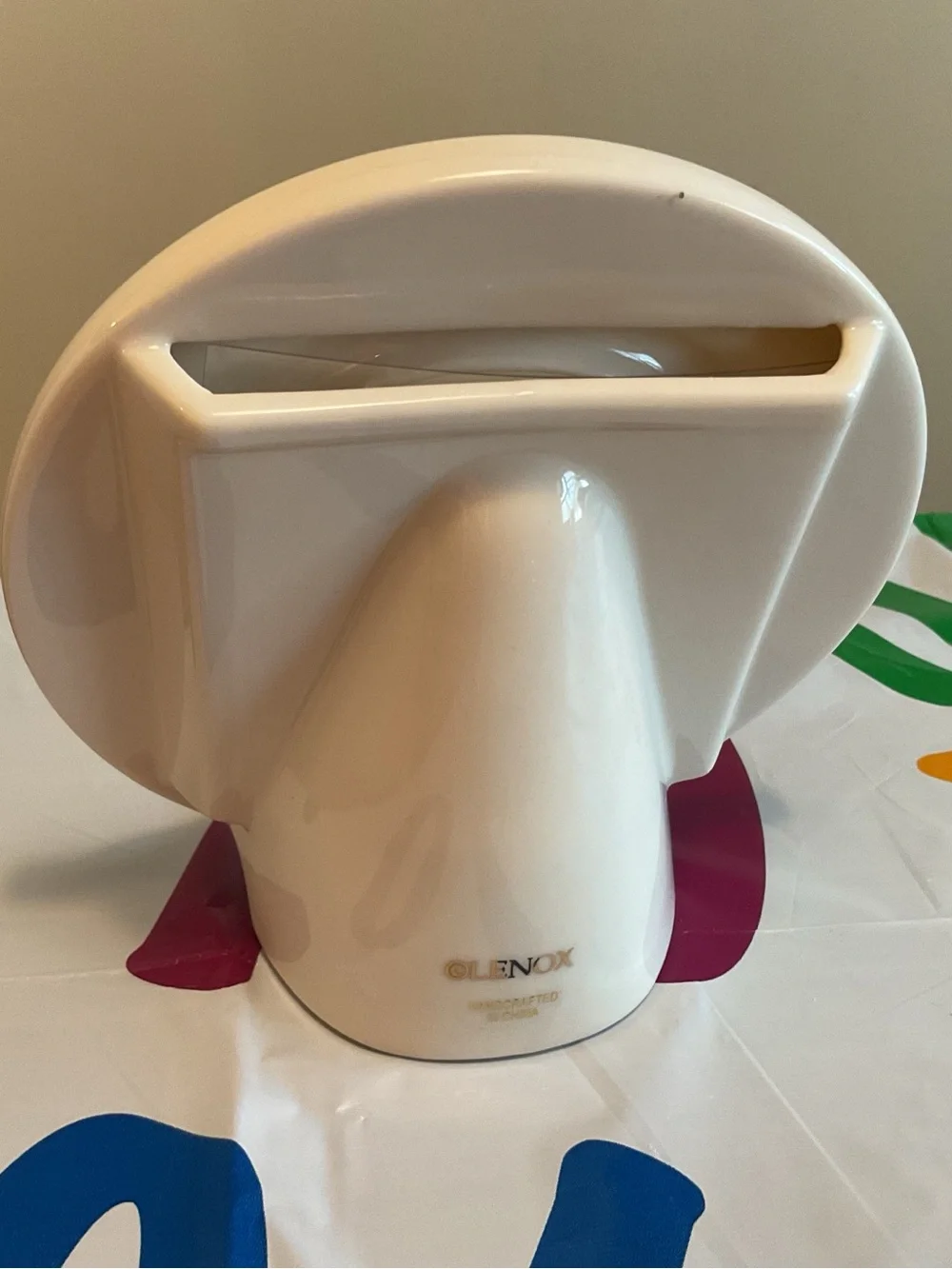 Lenox White Porcelain Pitcher with Gold Logo Accent
